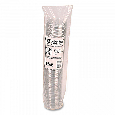 Portion Cup Lids, Fits 3.25 oz to 5.5 oz Portion Cups, Plastic, Clear, 2,500/Carton (XL345PC)