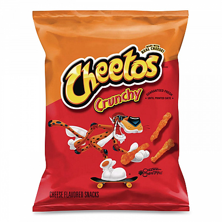 Crunchy Cheese Flavored Snacks, 2 oz Bag, 64/Carton (44366)