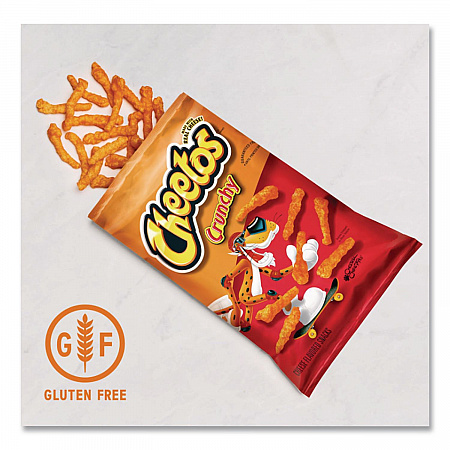 Crunchy Cheese Flavored Snacks, 2 oz Bag, 64/Carton (44366)