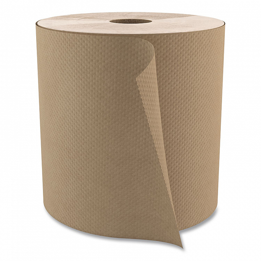Select Roll Paper Towels, 1-Ply, 7.9" x 800 ft, Natural, 6/Carton (H085)