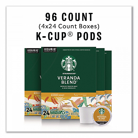 Veranda Blend Coffee K-Cups, 24/Box, 4 Box/Carton (011111159CT)