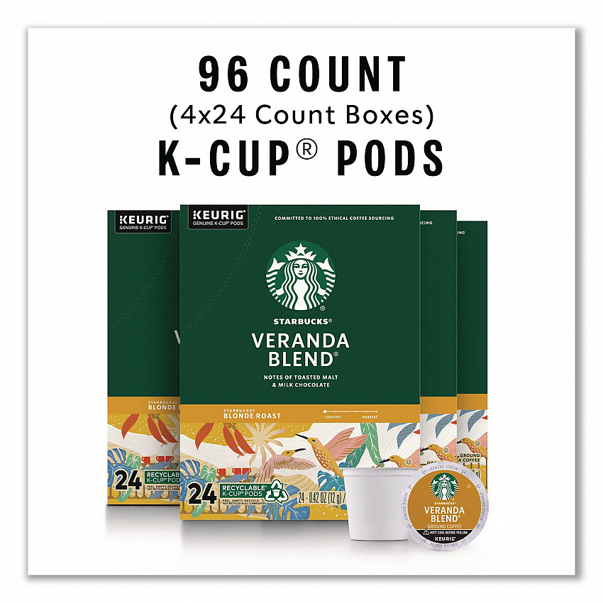 Veranda Blend Coffee K-Cups, 24/Box, 4 Box/Carton (011111159CT)