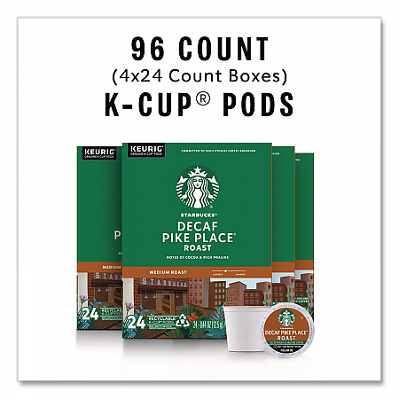 Pike Place Decaf Coffee K-Cups, 96/Carton (011111161CT)