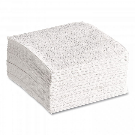 100% Recycled Napkins, 1-Ply, 11.5 x 12.5, White, 250/Pack, 12 Packs/Carton (13713CT)