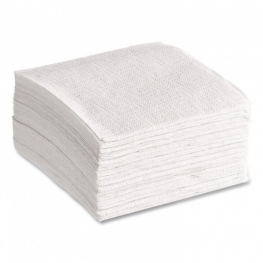 100% Recycled Napkins, 1-Ply, 11.5 x 12.5, White, 250/Pack, 12 Packs/Carton (13713CT)