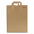 Grocery Paper Bags, 1/6 BBL Size, 70# Basis Weight, Flat Handles, 12