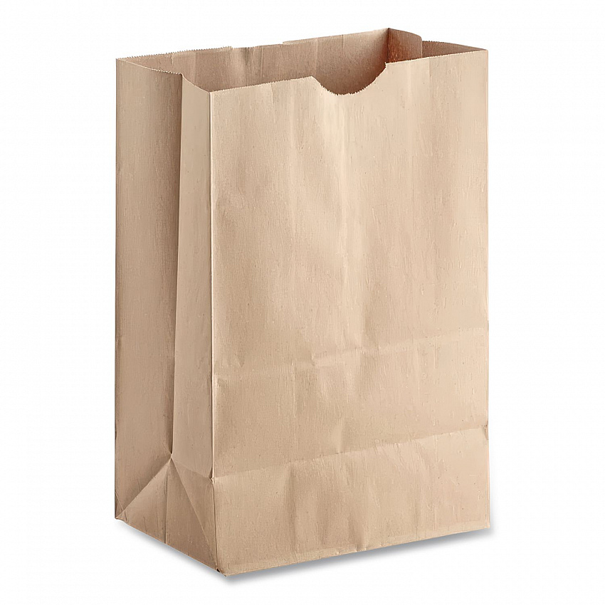 Grocery Paper Bags, 1/8 BBL Squat Size, Heavy-Duty, 57# Basis Weight, 10.5" x 6.25" x 13.88", Kraft, 500/Bundle (SK1857)