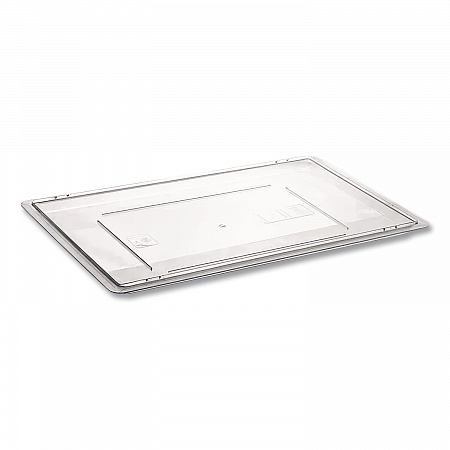 Food/Tote Box Lids, 26 x 18, Clear, Plastic (3302CLE)