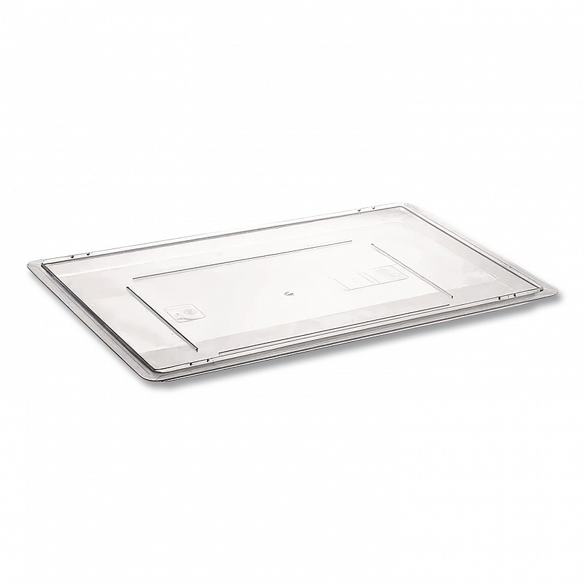 Food/Tote Box Lids, 26 x 18, Clear, Plastic (3302CLE)