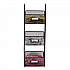Onyx Breakroom Organizers, 3 Compartments, 6 x 6 x 18, Steel Mesh, Black (3290BL)