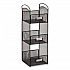 Onyx Breakroom Organizers, 3 Compartments, 6 x 6 x 18, Steel Mesh, Black (3290BL)