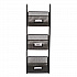 Onyx Breakroom Organizers, 3 Compartments, 6 x 6 x 18, Steel Mesh, Black (3290BL)