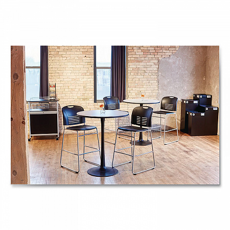 Onyx Breakroom Organizers, 3 Compartments, 6 x 6 x 18, Steel Mesh, Black (3290BL)