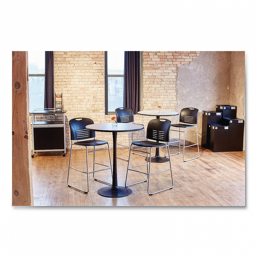 Onyx Breakroom Organizers, 3 Compartments, 6 x 6 x 18, Steel Mesh, Black (3290BL)