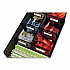 Onyx Breakroom Organizers, 7 Compartments, 16 x 8.5 x 5.25, Steel Mesh, Black (3291BL)