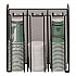 Onyx Breakroom Organizers, 3 Compartments, 12.75 x 4.5 x 13.25, Steel Mesh, Black (3292BL)