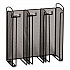 Onyx Breakroom Organizers, 3 Compartments, 12.75 x 4.5 x 13.25, Steel Mesh, Black (3292BL)