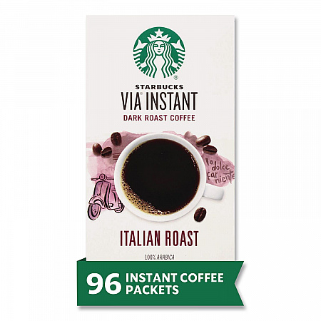 VIA Ready Brew Coffee, 0.11 oz, Italian Roast, 8 Packets/Bag, 12 Bags/Carton (12407838CT)