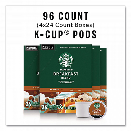 Breakfast Blend Coffee K-Cups, 96/Carton (011111157CT)