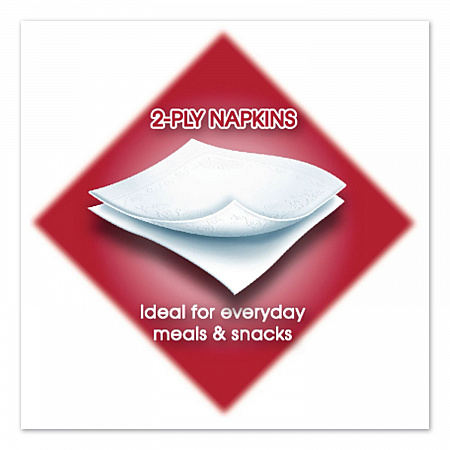 Everyday Dinner Napkins, 2-Ply,12.75 x 13, White, 300/Pack (3550314)