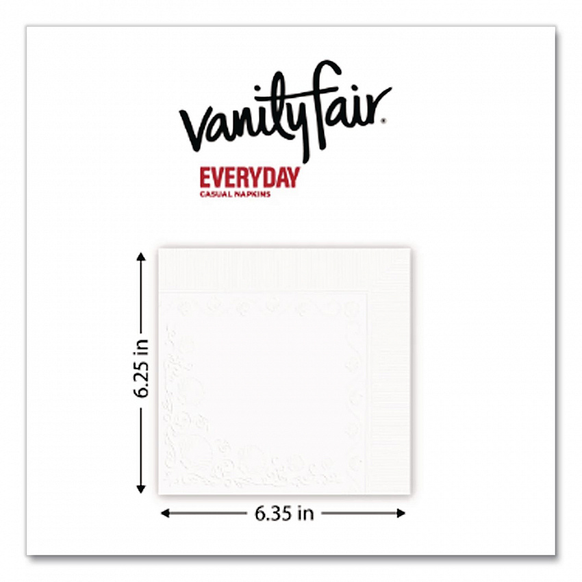 Everyday Dinner Napkins, 2-Ply,12.75 x 13, White, 300/Pack (3550314)