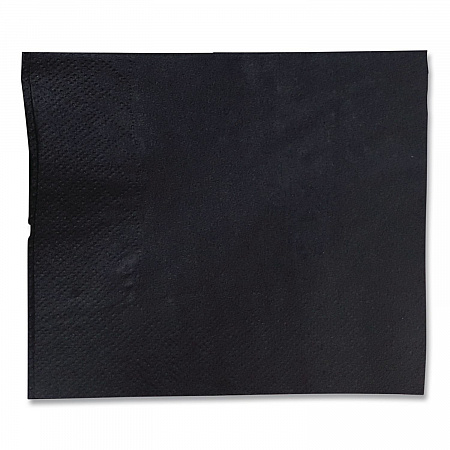 Cocktail Napkins, 1-Ply, 9 x 9, Black, 4,000/Carton (1401)