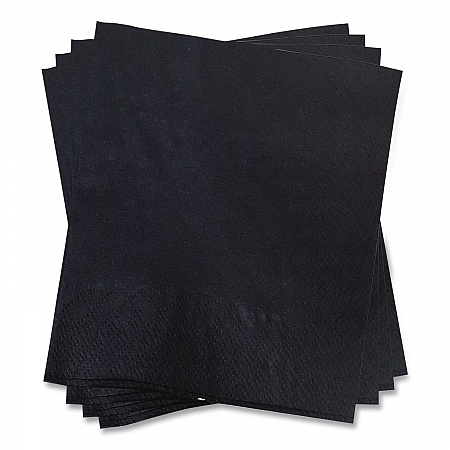 Cocktail Napkins, 1-Ply, 9 x 9, Black, 4,000/Carton (1401)