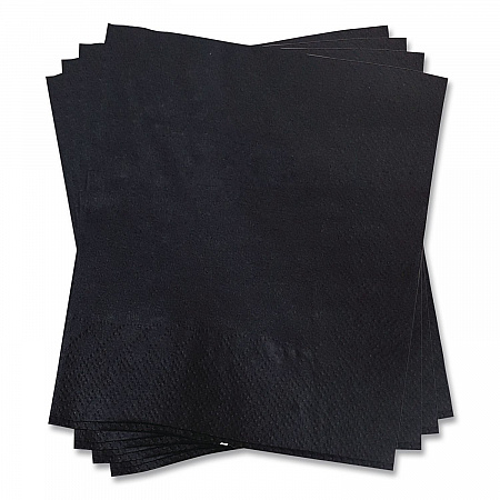 Cocktail Napkins, 2-Ply, 9 x 9, Black, 2,000/Carton (1402)