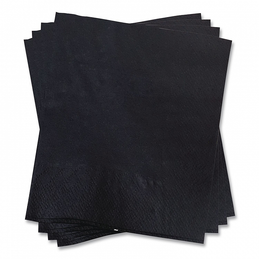 Cocktail Napkins, 2-Ply, 9 x 9, Black, 2,000/Carton (1402)