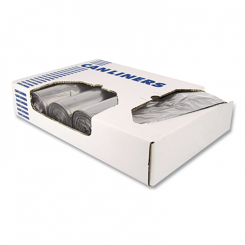High-Density Waste Can Liners, 60 gal, 22 mic, 38" x 60", Silver, 150/Carton (Z7660WS)