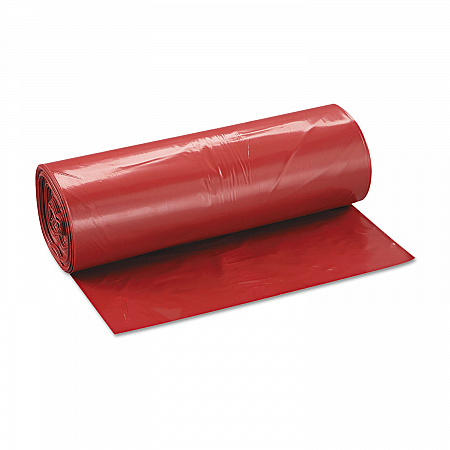 Low-Density Commercial Can Liners, Infectious Waste Biohazard, 45 gal, 1.3 mil, 40