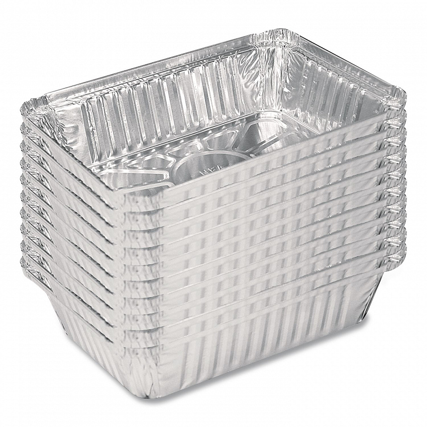Aluminum Oblong Pan, 1.5 lb, 5.13 x 7.06 x 1.69, Silver, 500/Carton (206030)