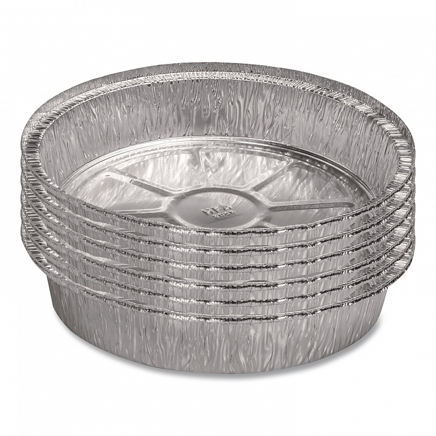 Round Aluminum Container, 37 oz, 8" Diameter, Silver, 500/Carton (205830)