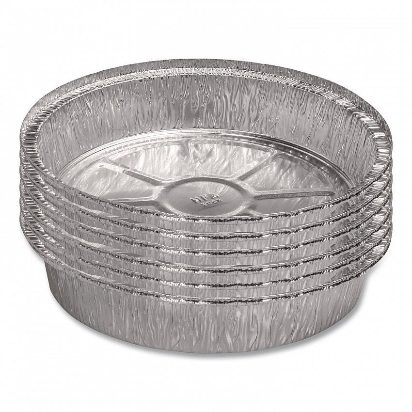 Round Aluminum Container, 24 oz, 7" Diameter, Silver, 500/Carton (204725)