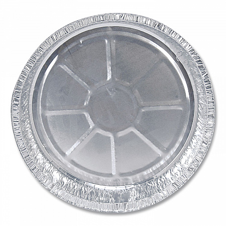 Round Aluminum Container with Lid, 48 oz, 9