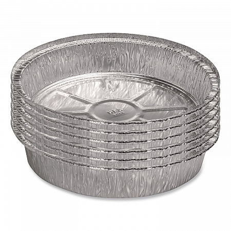 Round Aluminum Container with Lid, 48 oz, 9