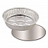 Round Aluminum Container with Lid, 48 oz, 9