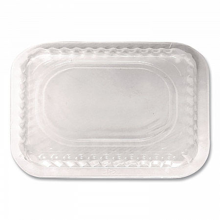 Plastic Dome Lids, Fits Oblong Pans 2061/2062, 8.25 x 5.88, Clear, 500/Carton (2062DL)