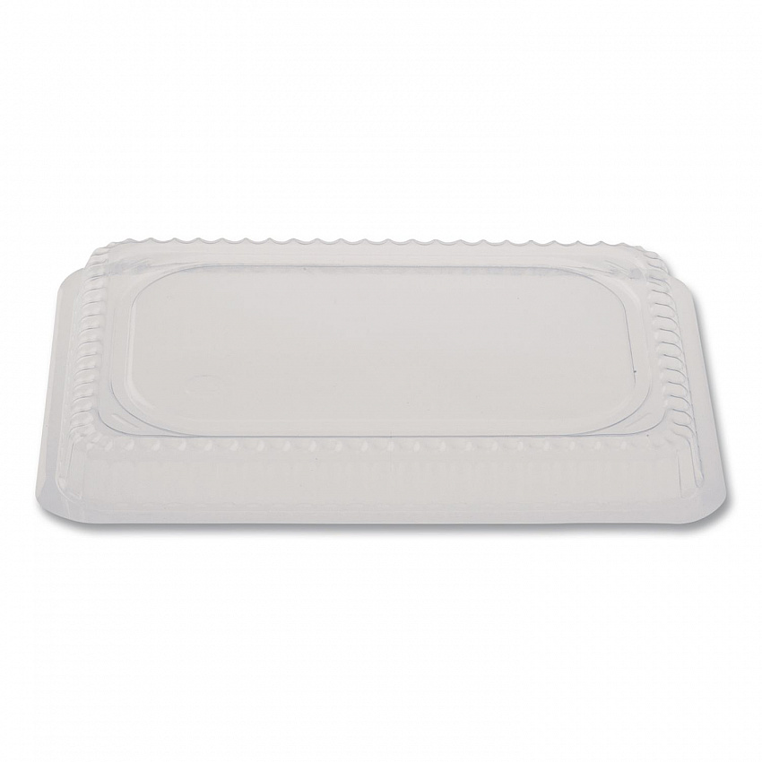 Plastic Dome Lid, Rectangle, Fits 1 lb Oblong Pan 2060, Clear, 500/Carton (2060DL)