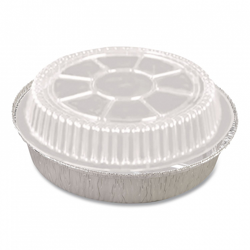Plastic Dome Lids, Fits Round Pan 2047, 7" Diameter x 0.88" h, Clear, 500/Carton (2047DL)