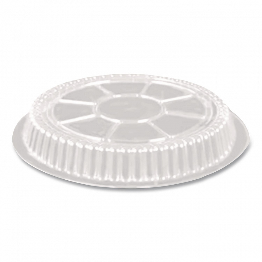 Plastic Dome Lids, Fits Round Pan 2046, 9" Diameter x 0.88" h, Clear, 500/Carton (2046DL)