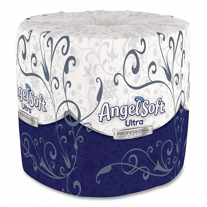 Angel Soft ps Ultra Two-Ply Premium Bathroom Tissue, Septic-Safe, White, 400 Sheets/Roll, 60 Rolls/Carton (16560)