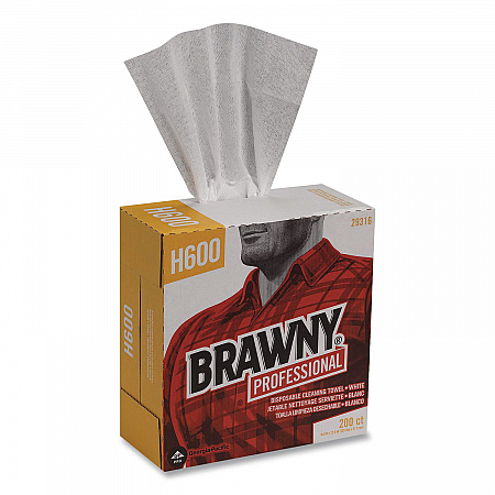 Lightweight Disposable Shop Towels, 9.1 x 12.5, White, 200/Box (29316)