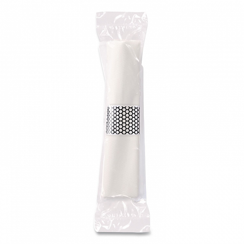 CaterWrap Cater to Go Express Cutlery Kit, Heavyweight, Fork/Knife/Napkin/Spoon, Plastic, Black, 100/Carton (119901)