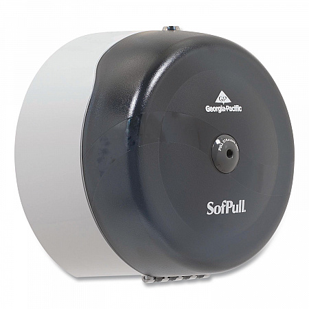 SofPull High-Capacity Center-Pull Bathroom Tissue Dispenser, 10.5 x 6.75 x 10.5, Smoke (56501)
