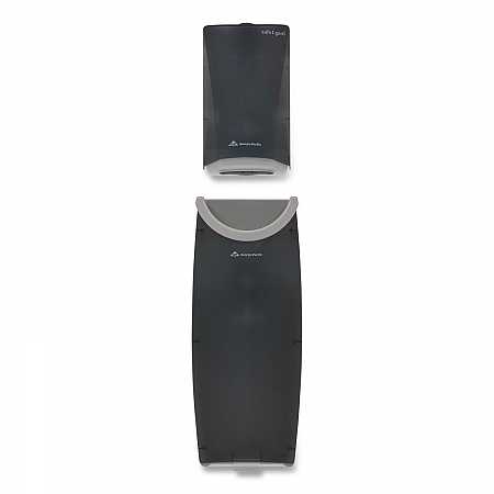 Safe-T-Gard Door Tissue Dispenser/Trash Receptacle, 6.75 x 4 x 11, Smoke (59513)