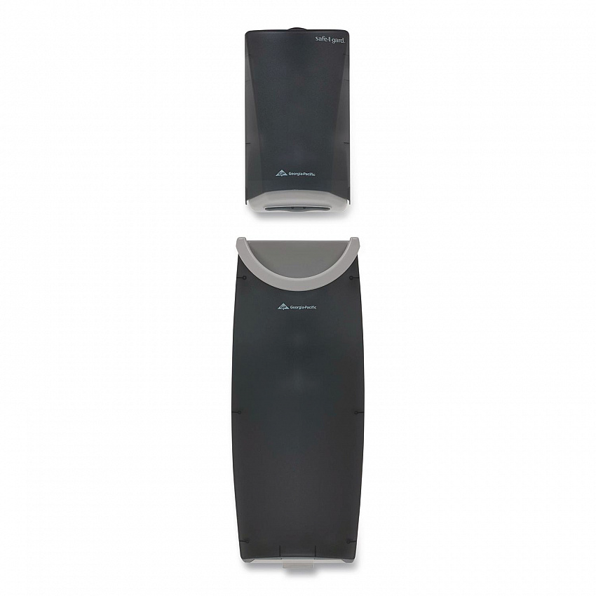 Safe-T-Gard Door Tissue Dispenser/Trash Receptacle, 6.75 x 4 x 11, Smoke (59513)