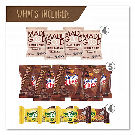 Chocolate for Breakfast Snack Box, Chocolate, 23 Assorted Snacks/Box (70000192)
