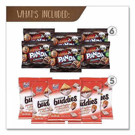 Peanut Butter and Chocolate Dessert Box, Peanut Butter Chocolate, 24 Assorted Snacks/Box (70000193)