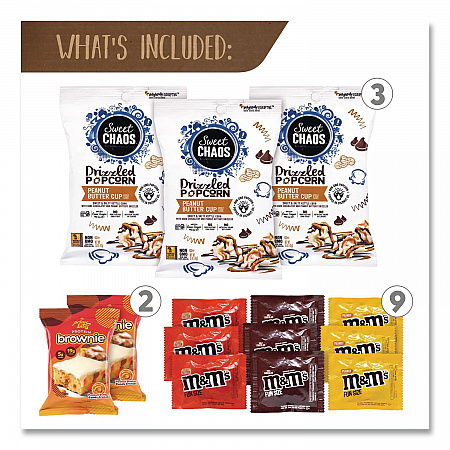 Peanut Butter and Chocolate Dessert Box, Peanut Butter Chocolate, 24 Assorted Snacks/Box (70000193)